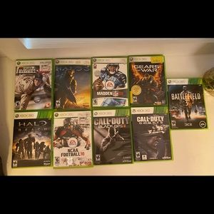 Lot of 9 Xbox 360 video games madden 08